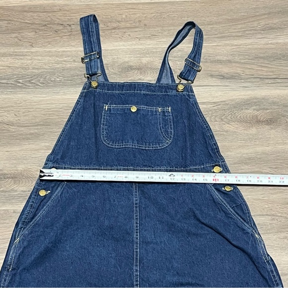 Pointer 17 Blue Jean Jumper Overall Dress Denim Cottagecore Chore USA Made VTG - Picture 6 of 7
